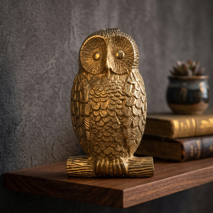 Timbre de Puerta de Latón Estilo Vintage Hecho a Mano, Muy Popular, con Diseño de Búho, para Puertas Principales o Portones, Disponible a Precio de Exportación - Product Image 1