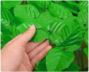 Forniture giardino 1x3 m recinzione artificiale siepe foglie verdi traliccio recinzione foglia artificiale per giardino - Product Image 3