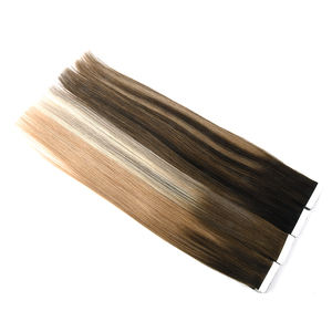 Pelucas K.S Premium Elite-Class, Cabello Humano Remy Chino 100%, Doble Trama con Brillo Suave y Sedoso para Peinados de Celebridades, Extensiones Adhesivas - Product Image 5