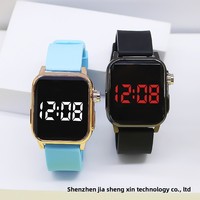 Jam Tangan Elektronik Digital LED Plastik Persegi Fashion Outdoor Olahraga 2026 Terbaru untuk Pelajar Anak-anak Unisex Hadiah