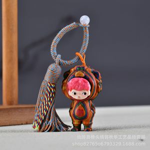 Wood <b>Keychain</b> Pendant Tassel Style Creative Bag Ornament Portable <b>Personal</b> Gift - Product Image 2