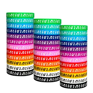 Braccialetto per feste musicali concerto braccialetto in Silicone colorato in gomma Logo personalizzabile