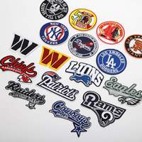 Écussons brodés thermocollants avec logo d'équipe de football américain, de ligue des champions, d'équipe de baseball, appliques sportives
