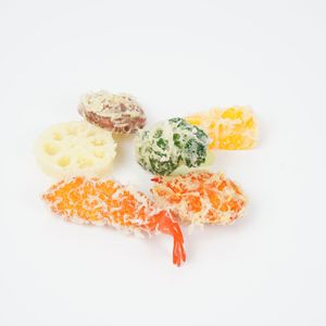 Modelo de camarón tempura japonés simulado, divertido y realista, llavero de juguete con forma de comida, colgante para bolso de pareja - Product Image 5
