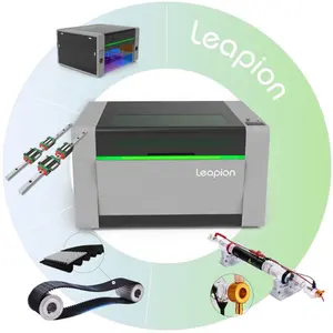Leapion mini laser engraver machine co2 5030 5030 small mini co2 40w W 60w acrylic crytal beijing reci laser tube