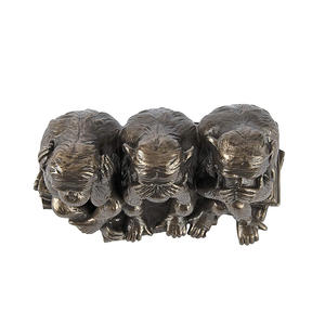 Statue d'animal singe « Ne vois pas, ne vois pas, ne dis pas » Trois vérités de l'homme Figurine - Product Image 5