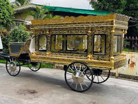 Cercueil électrique de style victorien européen, charrette funéraire en verre, véhicule funéraire à batterie, voiture funéraire personnalisée