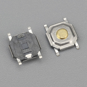 Interrupteur Tactile Miniature en Laiton et Plastique 5.2*5.2 <span class=keywords><strong>PPA</strong></span> LCP, Interrupteur Momentané à 4 Broches, Micro-interrupteur 1NO Électronique - Product Image 2