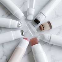 Tubes cosmétiques plats de 30 ml et 50 ml avec bouchon à vis, logo personnalisé, tubes à embout pinceau, rouleaux cosmétiques en silicone, flacons vides à capuchon plat