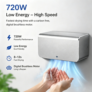 Secador de Manos Eléctrico Automático de Alta Velocidad para Baños de Hotel, Eficiente y Comercial - Product Image 4