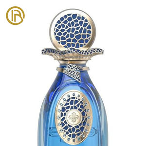 High-End Mozaïek Zamac Parfum Fles Dop, Blauw & Goud Esthetiek, Aangepaste Logo Optie, Premium Arabische Geur Topper - Product Image 1