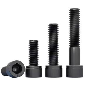 Cup Head Hex Socket Cap Screws 12.9 Grade Semi Threaded Black Oxidized Industrial Construction Use - Product Image 2