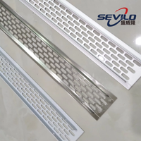 Grille de ventilation de cuisine en alliage d'aluminium Sevilo, accessoires de meubles, finition anodisée, découpe, pliage et soudage sur mesure pour armoires