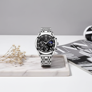 Orologio al Quarzo Poedagar 613, <span class=keywords><strong>Orologi</strong></span> Sportivi da Uomo, Orologio da Polso Verde, Relogio Masculino, Orologio in Acciaio Inossidabile per Uomo - Product Image 2