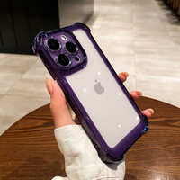 Étui de protection antichoc en acrylique transparent de luxe pour iPhone 18 Pro Max 17 16 15