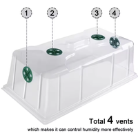 Plateau de germination de graines de légumes en plastique PE/PS durable 1020 plateaux de pépinière avec couvercle en dôme pour la plantation de semences et la croissance des semis