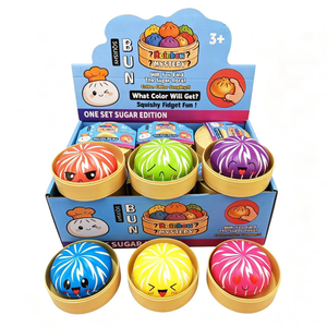 Dumpling Shape PU Stress Relief Ball Soft Squishy <b>Fidget</b> Squeeze Toy for Anxiety Relief - Product Image 1