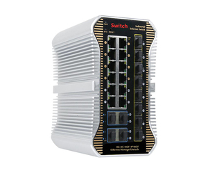 L2+ Managed Industrial <b>Ethernet</b> <b>Switch</b> with 12 Gigabit RJ45 + 8 SFP 4 10G SFP+ Ports - Product Image 2