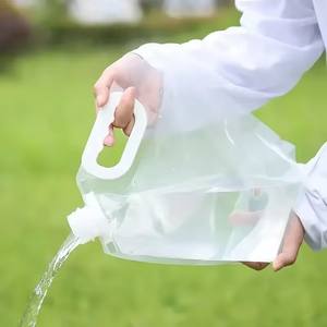 5/<b>10L</b> Portable <b>Water</b> Bag Folding Bucket <b>Water</b> <b>Container</b> Jug Bottle Pouch Outdoor Travel Camping with Handle Camping Supplies - Product Image 1