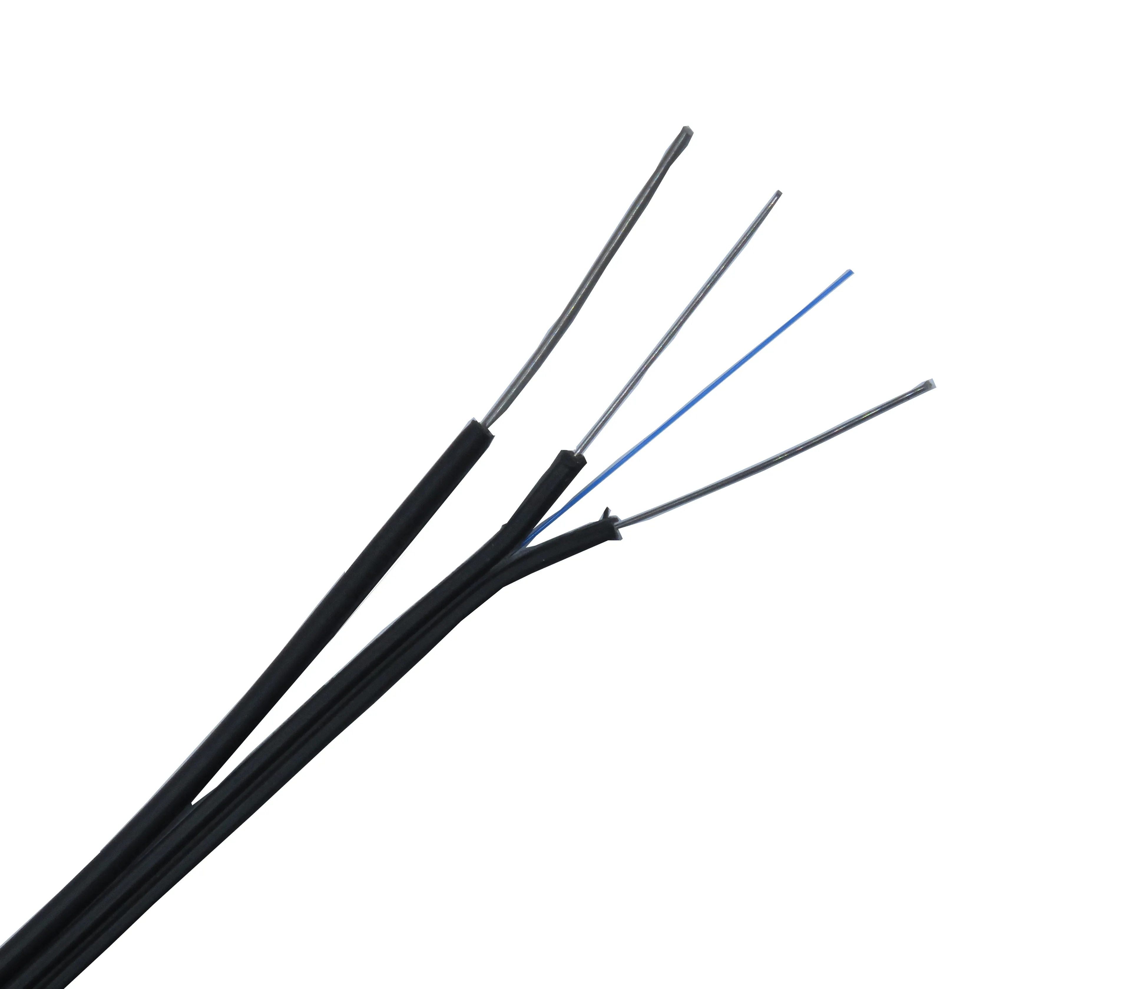 Açık tek modlu kendinden destekli FTTH bow-tipi saplama kablo Fiber optik kablo fiyatı metre başına FTTH saplamalı kablo saplama kablo