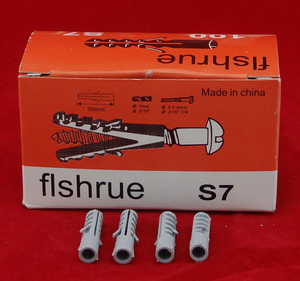 <span class=keywords><strong>พุก</strong></span>พลาสติกคุณภาพสูง S6 ขนาด 6x30 มม. สำหรับคอนกรีต บรรจุกล่องสี ไม่รวมตะปู หลายขนาด รับน้ำหนักได้มาก - Product Image 5