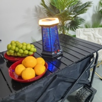 Solaire Bug Zapper Extérieur Étanche, Portable Antiparasitaire Électrique Mosquito Zapper Killer avec Panneau Capteur, Rechargeable Insecte