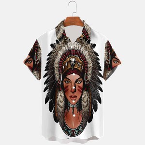 Chemise pour homme à sublimation, nouveau design 2025, style hawaïen, série tribale, chemises décontractées pour homme, chemise en polyester - Product Image 2