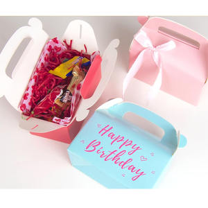 Blue Party Favor Treat Goodie Boxes Gable Paper Gift Perfect Prince Baby Boy Shower Decoración Suministros Fiambrera desechable - Product Image 6