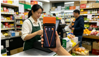 Terminal de point de vente portable Android V2Pro sans NFC, paiement mobile sans fil pour les magasins de détail