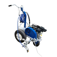 Machine de marquage routier à pulvérisation à froid STRAIGHTWAY avec moteur essence 6,5 CV, facile à utiliser pour le marquage des lignes de parking