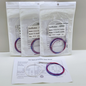 1x2 FBT Fiber Optic <b>Splitter</b>, 5:95 Ratio, Round Tube, Single Mode, No Connector (Bare Fiber) - Product Image 2