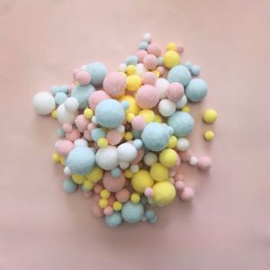 Colori assortiti pompon artigianali fornisce palline di pompon di piccole dimensioni da 5mm a 30mm per arte e creatività - Product Image 5