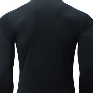 Ropa deportiva ajustada de manga larga con cuello alto, pecho abierto y cremallera. - Product Image 1