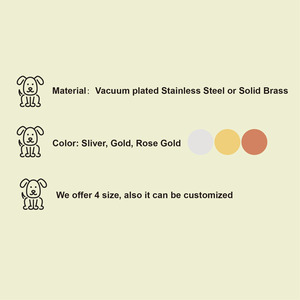 Nhà máy trực tiếp tùy chỉnh khắc rắn đồng thau hoặc thép không gỉ im lặng trượt trên cổ áo hình chữ nhật ID Dog ID tag - Product Image 4