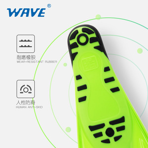 Palmes de plongée WAVE Freediving pour adultes, pied entier, en silicone TPE, rigidité moyenne, équipement de natation et de plongée - Product Image 2