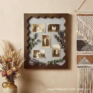 Wood Photo <b>Frame</b> Rectangular Wall <b>Mounted</b> Solid Wood Horizontal Display Ornament - Product Image 5