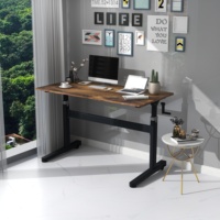Bureau debout réglable en hauteur à manivelle manuelle, poste de travail robuste, table d'ordinateur portable réglable, bureau de travail