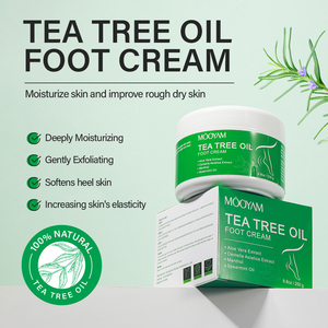 Crema para Pies con Aceite de Árbol de Té, OEM, Venta al Por Mayor, Marca Privada, Productos para el Cuidado de la Piel, Suaviza y Tonifica la Piel Seca y las Callosidades, 250g - Product Image 2