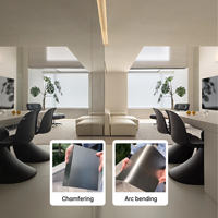 Panneaux muraux décoratifs pliables en fibre de charbon de bambou PVC effet miroir, imperméables et ignifuges pour appartements modernes et hôpitaux