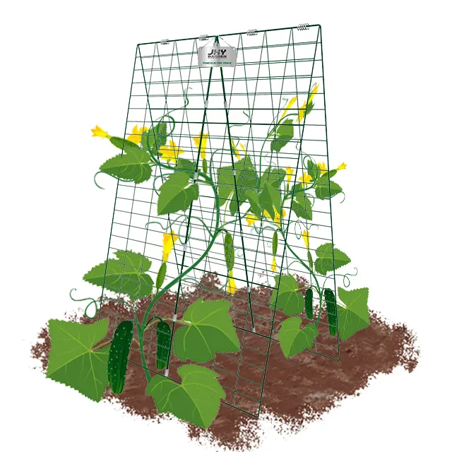 A-Frame Garden Trellises Tomato Plant Cage Green Zucchini Trellis Vegetable Plant Supports Clips Cucumber Trellises