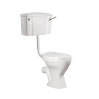 Cuvette de toilettes économique Twyford à double chasse, deux pièces, avec abattant en PP à dégagement rapide, pour salle de bain, modèle Banos Africa