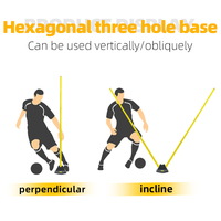 Ensemble de poteaux d'entraînement de vitesse et d'agilité de haute qualité, poteaux de slalom pour le basketball et le football avec base en caoutchouc, équipement d'entraînement de basketball