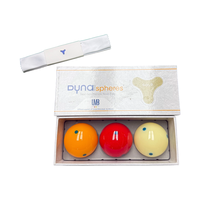 Lot de 3 billes de billard en résine anti-rayures de haute précision 61,5 mm, idéal pour clubs, bars et usage domestique