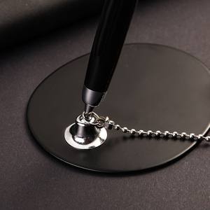 Venta <span class=keywords><strong>al</strong></span> por mayor Base fija con cadena Metal escritorio pluma Hotel Conferencia Banco mano cuenta firma negocios regalo bola - Product Image 3