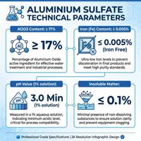 Sulfate d'aluminium de qualité industrielle sans fer, alumine filtrante non ferrique, pureté 99 % pour la purification de l'eau