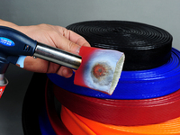 Manchon en silicone et fibre de verre ignifuge anti-éclaboussures pour la protection des tuyaux et câbles d'atelier contre les scories de soudage