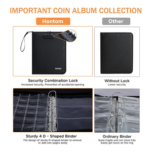 สมุดสะสมเหรียญกันไฟ YY แบบพกพา 300 ช่อง สำหรับนักสะสม - Product Image 1
