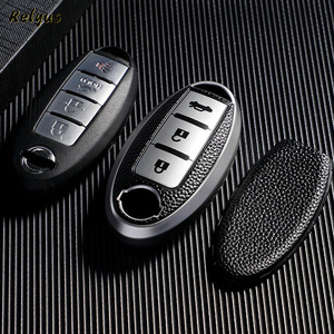 Tpu <strong>Leather</strong> Car Key Case Cover for Nissan Altima Sentra Rogue Murano <strong>Maxima</strong> Versa Leaf Titan Auto Protector Shell Accessories - Product Image 4
