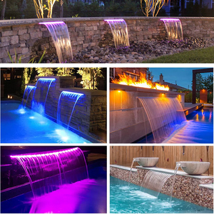 <span class=keywords><strong>Fuente</strong></span> de Cascada de Agua <span class=keywords><strong>para</strong></span> Interiores, Cascada de Agua LED RGB, Decoración Acuática <span class=keywords><strong>para</strong></span> Piscina, Venta al por Mayor de Fábrica - Product Image 2