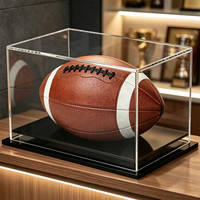 Boîte de présentation en acrylique transparente sur mesure pour ballon de rugby